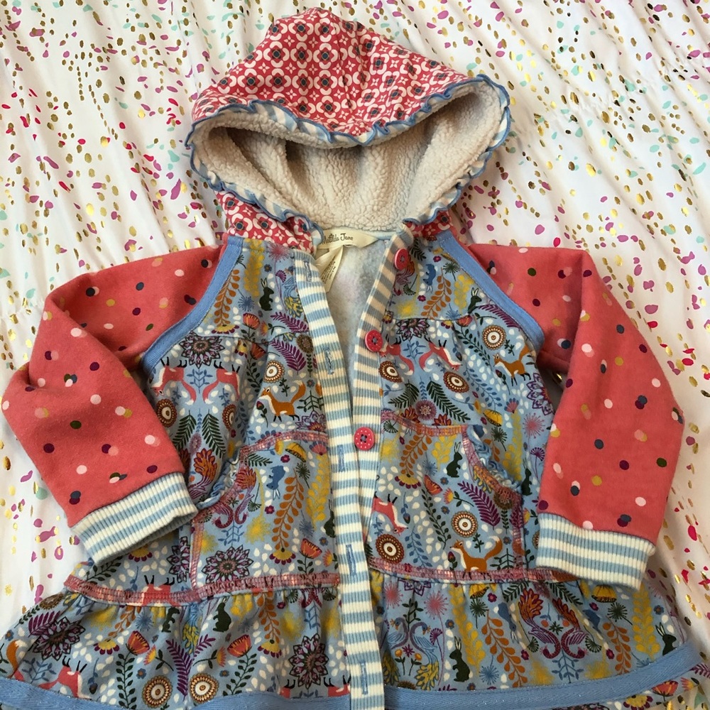 Matilda Jane animal print hooded coat SZ 18-24 mo